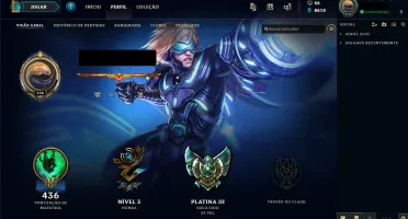 Conta LoL Plat III 49 Skins 115 Champs +72 Icones