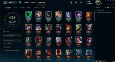 Conta LoL Plat III 49 Skins 115 Champs +72 Icones