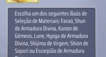 Conta Saint Seiya Novo Servidor