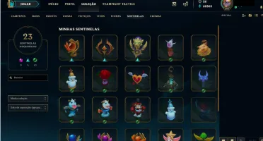 Conta LOL PLAT 2 Com 202 skins + cromas,sentinelas e +