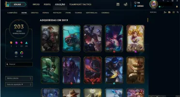 Conta LOL PLAT 2 Com 202 skins + cromas,sentinelas e +