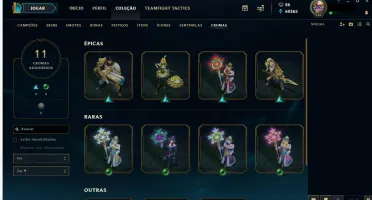 Conta LOL PLAT 2 Com 202 skins + cromas,sentinelas e +