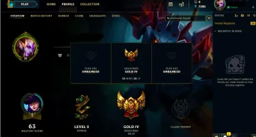 Conta lol gold iv com MMR alto