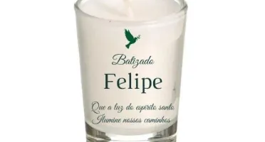 Lembrancinha Vela Perfumada Batizado 70g