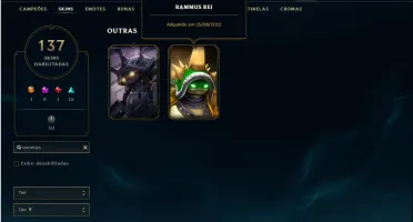 Conta Lol 2011 Kayle Juiza Rammus Rei + 137 skins