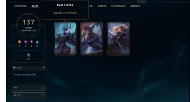 Conta Lol 2011 Kayle Juiza Rammus Rei + 137 skins