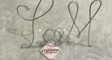 Topo de Bolo de Casamento em arame
