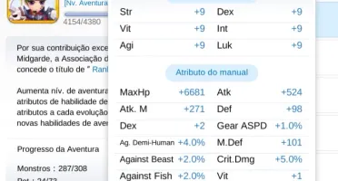Conta Ragnarok Mobile com Carta Ghostring