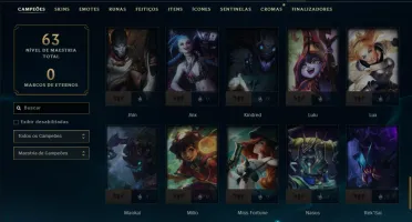 Ouro 4 com 75 Champs e 5 Skins