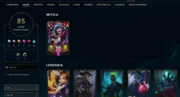 Nível 212, Platina Iv, 131 Champs E 85 Skins