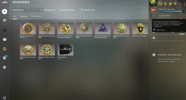 conta global 1028 wins com 9 medalhas, 4,459 horas de jogo