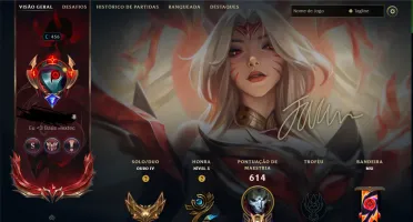 Conta De lol Com Skin Da AHRI assinada RARA!