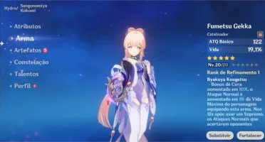 🔥Kokomi+T5 dela + Zhongli + Lança de Jade🔥PSN DESVINCULADA