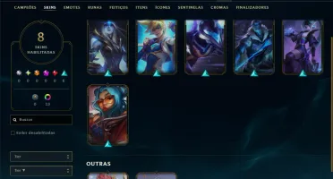Platina 4 com 70 Champs e 8 Skins