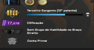 Conta Cs2 Prime - 2 Medalhas - 17K Pontos - Full Acesso