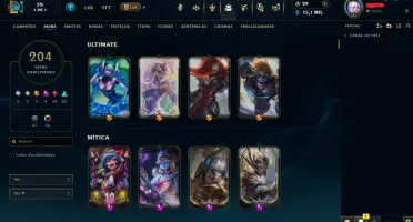 Conta LoL unranked lvl 557