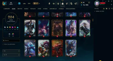 Conta LoL unranked lvl 557