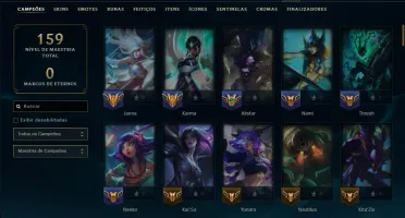 Mestre com 110 Champs e 11 Skins ( 187 PDL )
