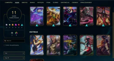 Mestre com 110 Champs e 11 Skins ( 187 PDL )