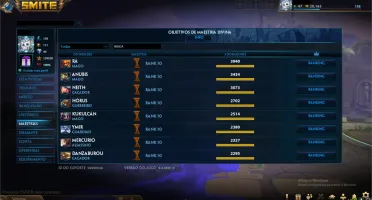 Conta de Smite de 1034 skins nivel 158 todos os deuses