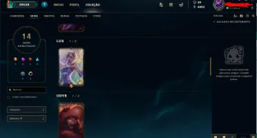Conta Platina V - Level 60 - Skin Lux Elementalista