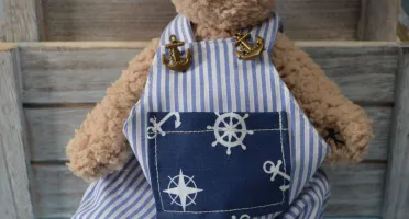 Ursinho Teddy Marinheiro com Macacão Saruel