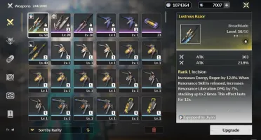 Wuthering waves Jiyan+Calcharo+Lingyang+Arma Lustrous Razor