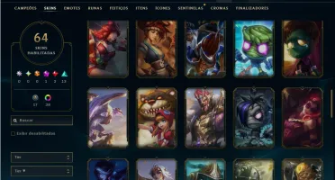 Mestre com TODOS os Champs e 64 Skins ( 208 PDL )