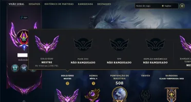 Mestre com TODOS os Champs e 64 Skins ( 208 PDL )