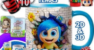 Pack Sublimação Para Canecas + De 100.000 + Divertidamente 2