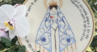 Mãezinha do Céu- bordado em bastidor