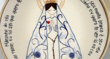 Mãezinha do Céu- bordado em bastidor