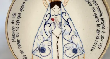 Mãezinha do Céu- bordado em bastidor