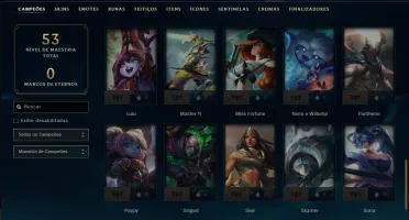 Esmeralda 3 com 50 Champs e 10 Skins