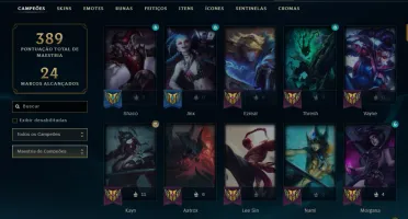 CONTA LOL - LVL 109 - 135 Champions - 72 Skins - FULL ACESSO