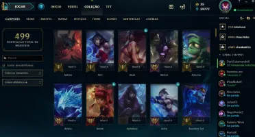 Conta no LOL lvl170 todos os champs! Mais de 140 skins