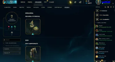 Conta no LOL lvl170 todos os champs! Mais de 140 skins