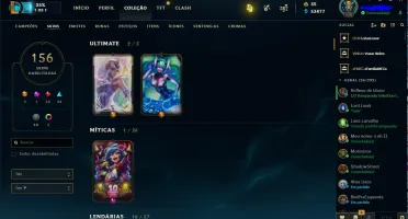 Conta no LOL lvl170 todos os champs! Mais de 140 skins