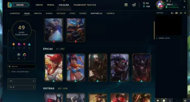 Conta LOL com muitos champs!