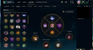 Conta LOL com muitos champs!