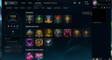Conta LOL com muitos champs!