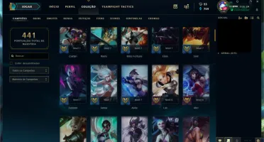 Conta LOL com muitos champs!