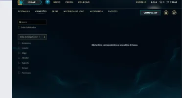 Conta full champ e full pages de runas