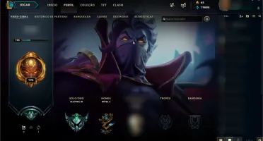 Conta de LOL Platina 3 - PARANDO DE JOGAR.