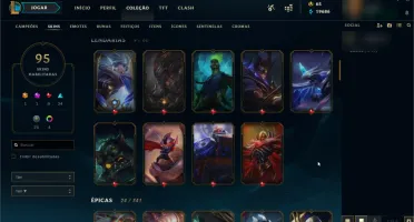 Conta de LOL Platina 3 - PARANDO DE JOGAR.
