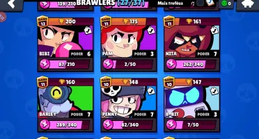 Conta de browl stars (nivel 66)