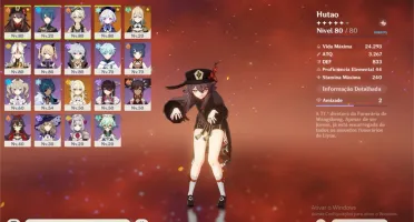 CONTA GENSHIN / HUTAO + HOMA + QIQI + JEAN & 6 ARMAS 5*!