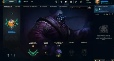 Conta Lol Esmeralda 4 Win Rate 86%