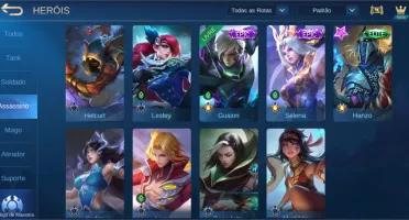 Mobile Legends muitas skins