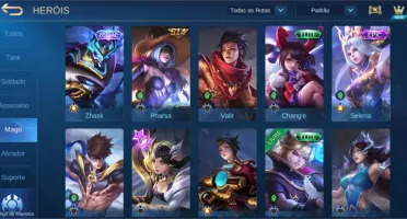 Mobile Legends muitas skins